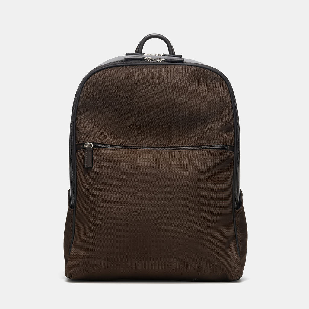 NYLON BUSINESS BACKPACK Brown