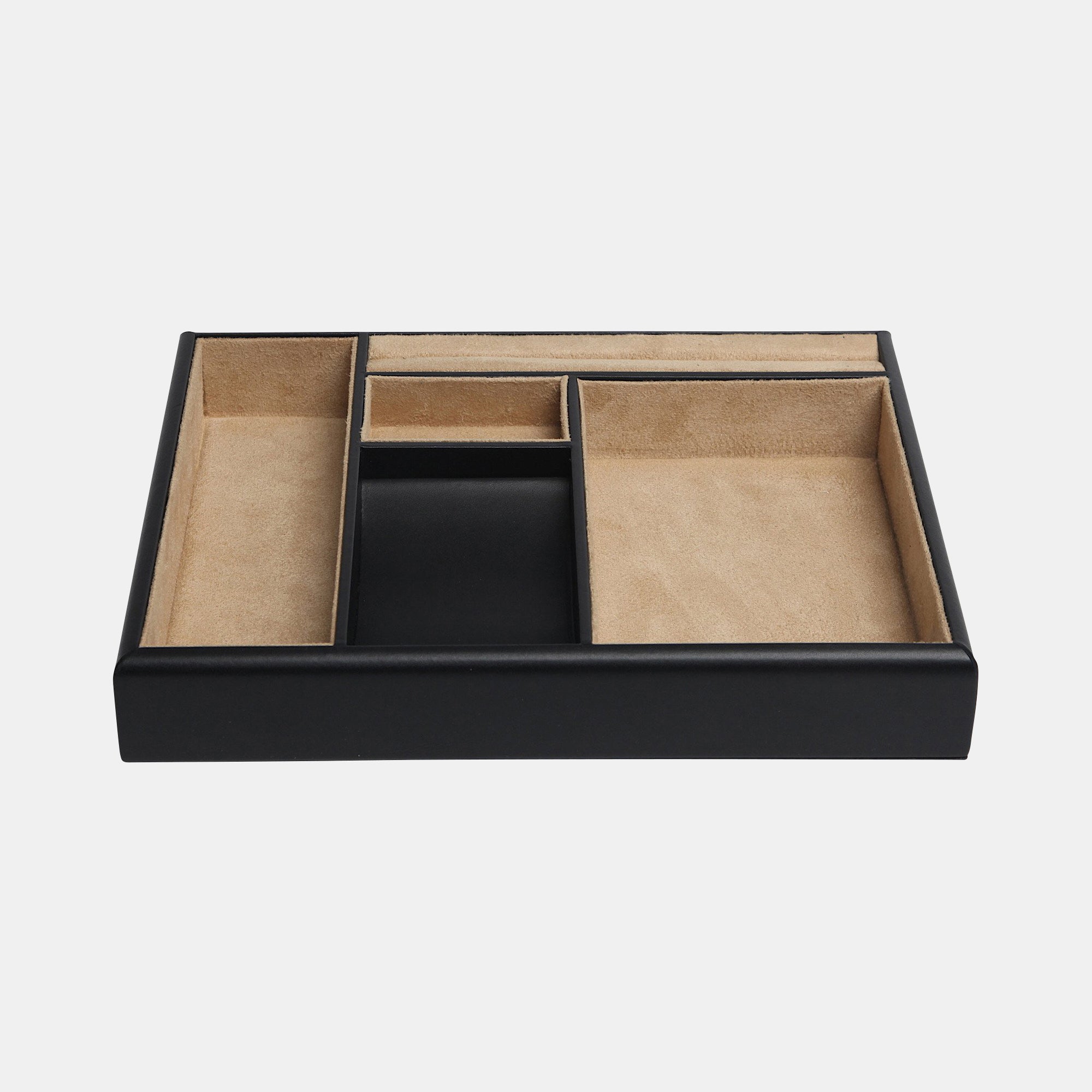 mens leather dresser tray Amazon.com: Baoyun Valet Tray for Men, 2 Layers Nightstand Organizers for Men and Women, Leather Jewelry Storage Box, Mens Dresser Top Organizer, Catch All for Jewelry Key Wallet and Phone (Black) :