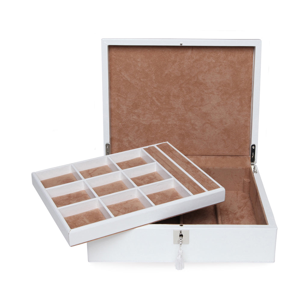 PATENT LEATHER LARGE JEWELRY BOX