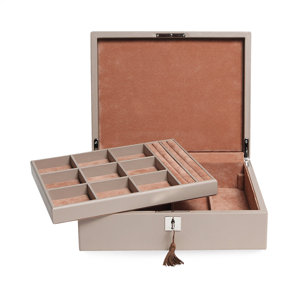 CALF LEATHER LARGE JEWELRY BOX