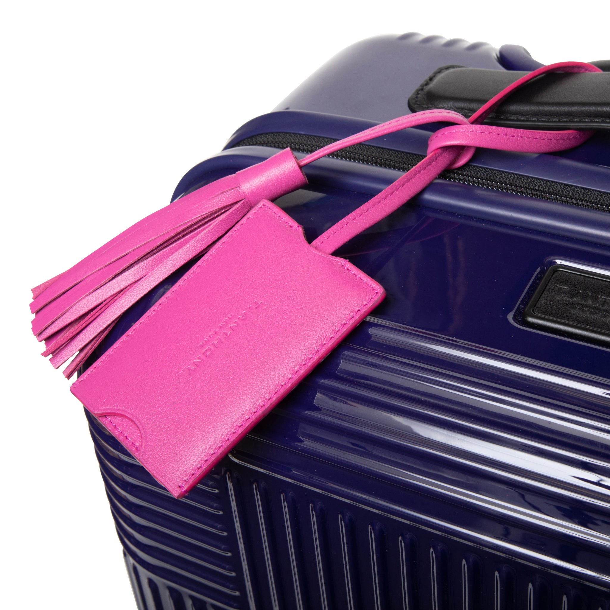 LEATHER LUGGAGE TAG WITH TASSEL