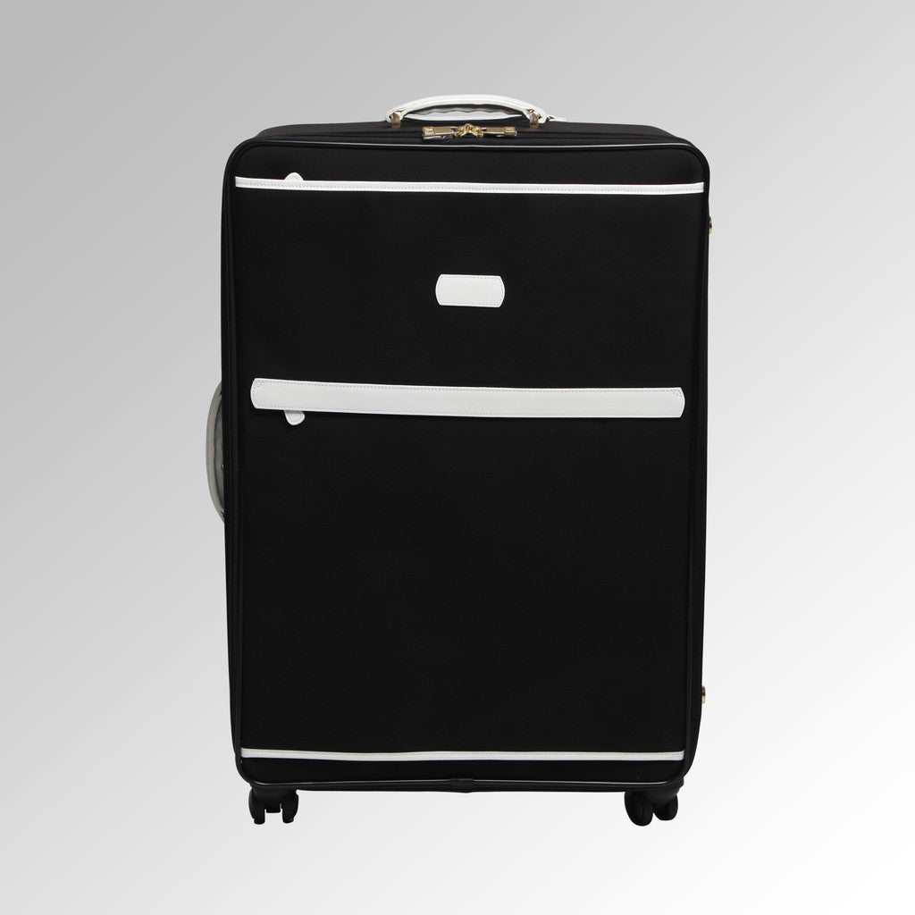 Travel - Black/White Wheeled Luggage