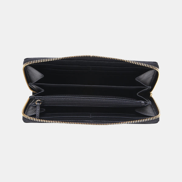 LUXE LEATHER ZIP AROUND WALLET