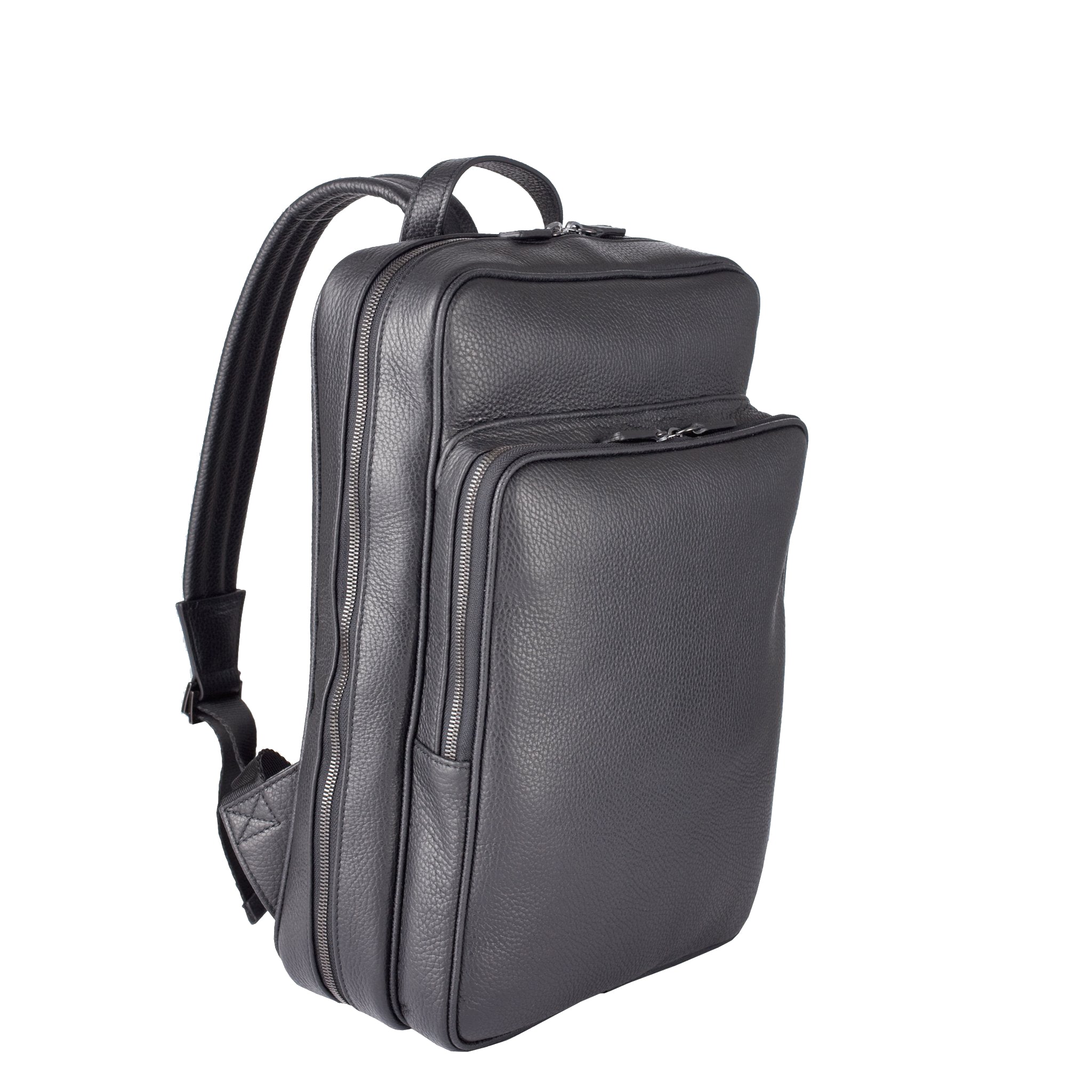 classic leather backpack mens CLASSIC LEATHER BACKPACK Black