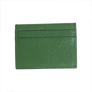 GREEN leather card case