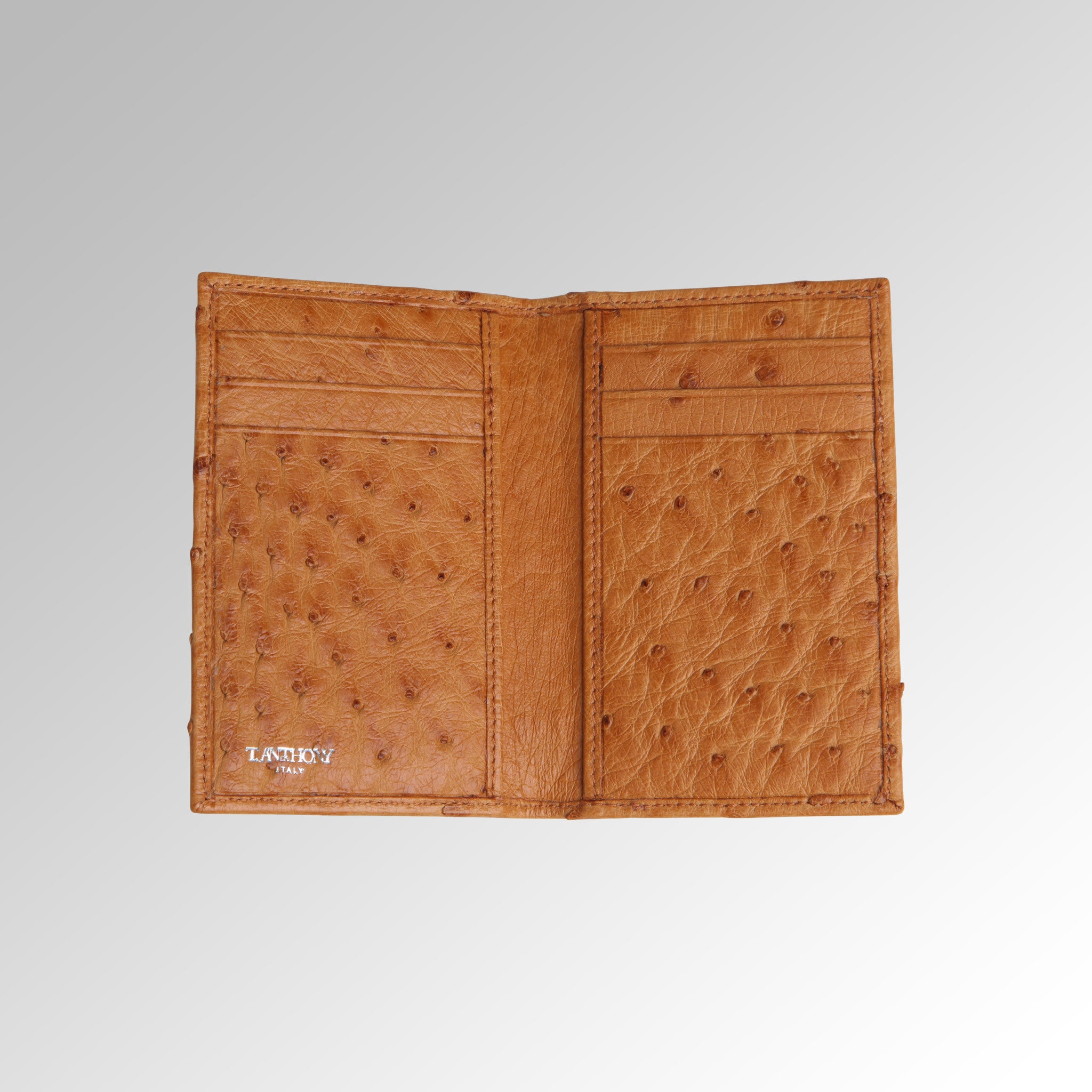 Tan Ostrich Leather Wallet