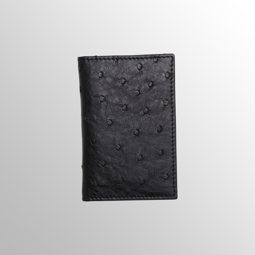 Slim Ostrich Card Holder Wallet