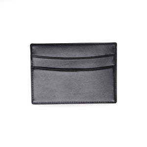 BLACK leather card case