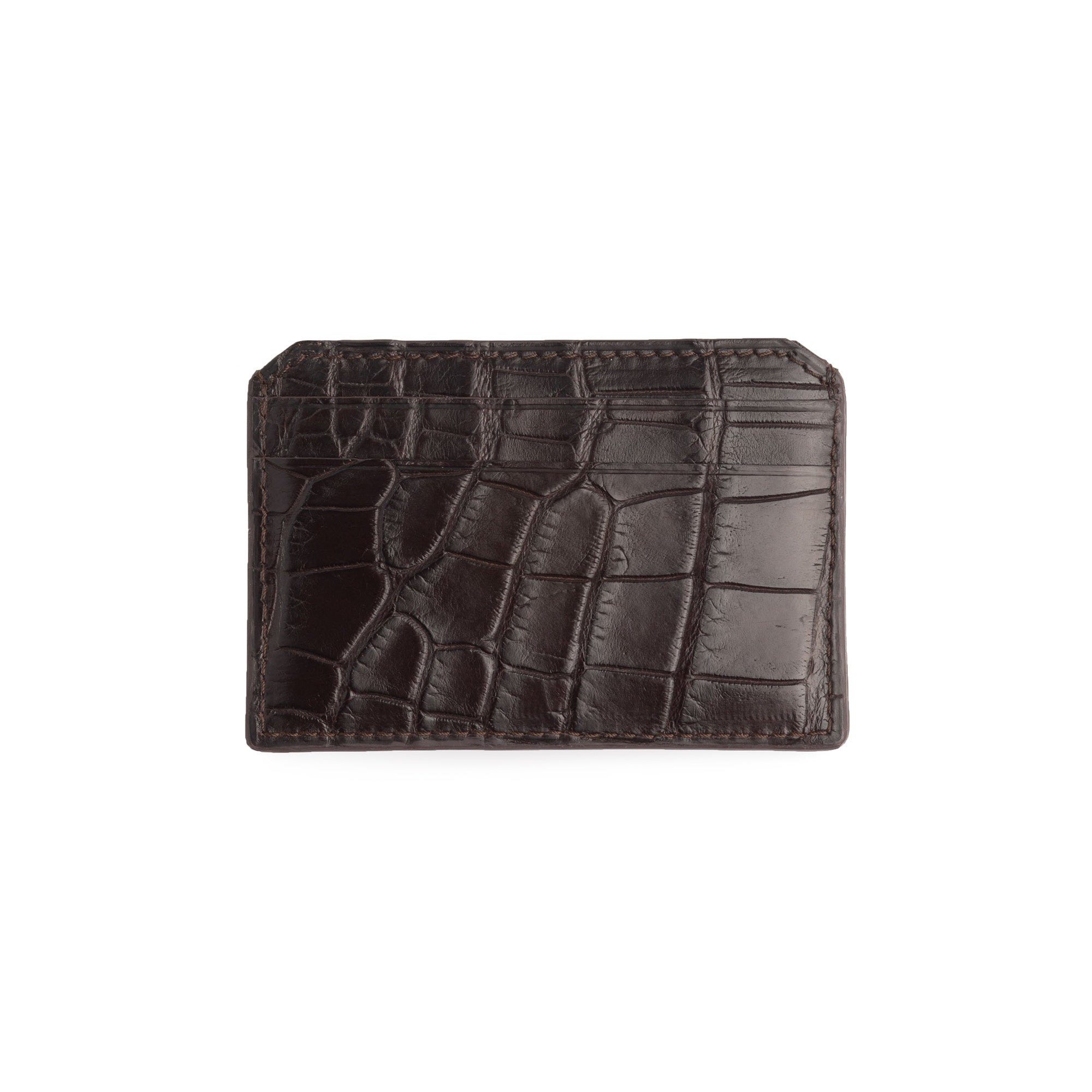 MATTE ALLIGATOR CREDIT CARD CASE - T. Anthony