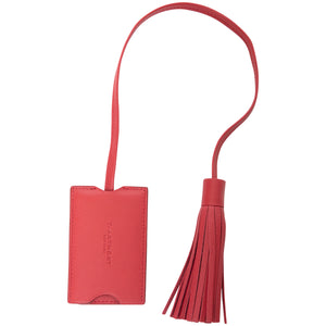 LEATHER LUGGAGE TAG WITH TASSEL